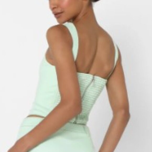 BY.DYLN Casey Corset Top Mint Green Medium NWOT - Picture 3 of 11